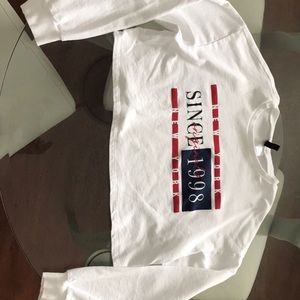 White crop top